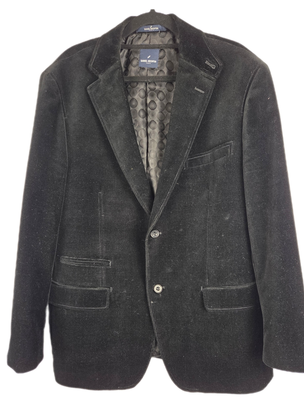 Daniel Hechter Paris Men's Black Corduroy Blazer Sport Coat Jacket